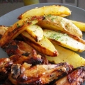 Пилешки крилца с картофи