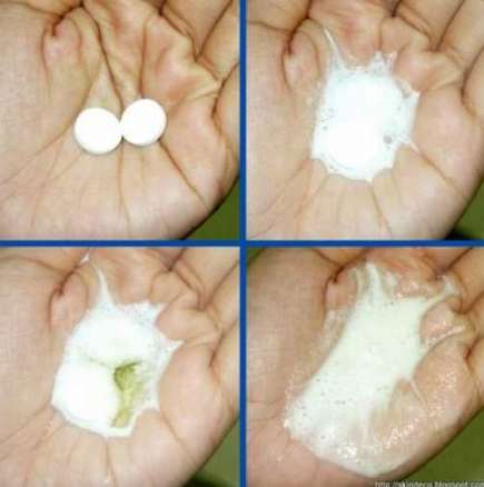 Моментално сгъстяване на косата с аспирин в шампоана !