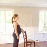 Упражнение за бременни със стол в къщи