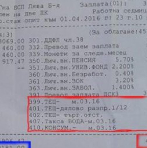 Вижте един загубен депутатски фиш за заплата-Ето какво пише в него ...